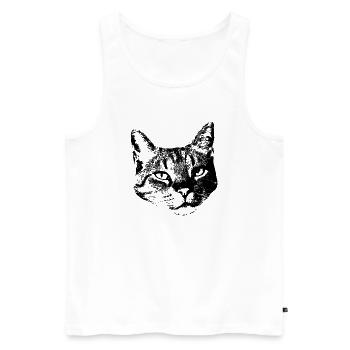Cat Kitten Cat Shirt Gift - Men's Premium Organic Tank Top - white - Front - AI Model Male 178 light (178cm)