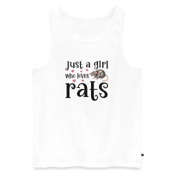 Rat Rats - Men's Premium Organic Tank Top - white - Front - AI Model Male 178 light (178cm)