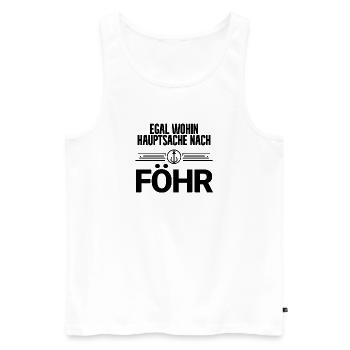 Nordsee Föhr - Männer Premium Bio Tank Top - Weiß - Vorne - Michal (187cm)