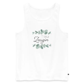 Trauzeugin Eukalyptus - Männer Premium Bio Tank Top - Weiß - Vorne - Michal (187cm)