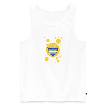 Blason Marne 51 - Débardeur bio Premium Homme - blanc - Devant - AI Model Male 178 light (178cm)