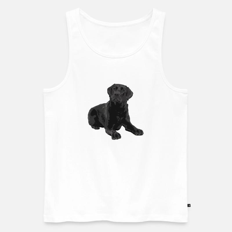 Schwarzer Labrador - Männer Premium Bio Tank Top - Weiß