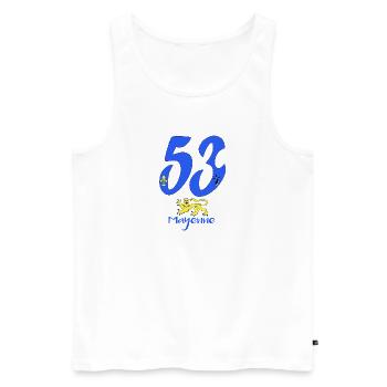 Mayenne - Männer Premium Bio Tank Top - Weiß - Vorne - AI Model Male 178 light (178cm)