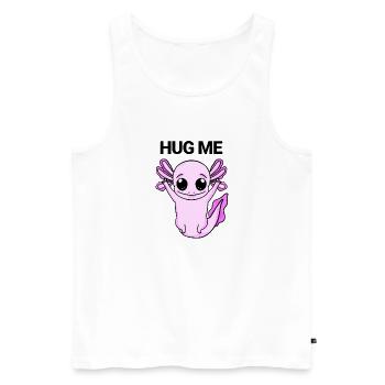 Axolotl Câlin - Débardeur bio Premium Homme - blanc - Devant - Michal (187cm)