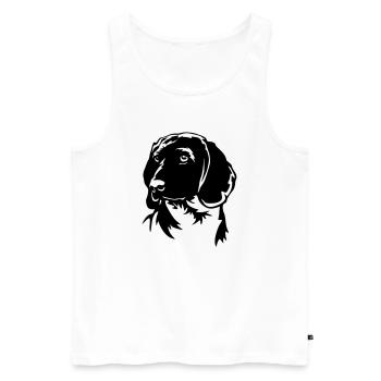 Bavarian Mountain Sweat Dog Head - Men's Premium Organic Tank Top - white - Front - AI Model Male 178 light (178cm)