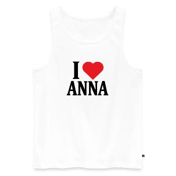 T-Shirt Ich liebe Anna T-Shirt Geschenkidee - Männer Premium Bio Tank Top - Weiß - Vorne - Michal (187cm)
