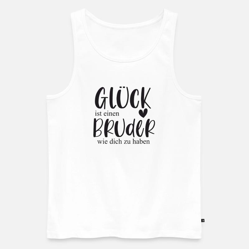 Bruder süßes Geschenk Bedanken - Männer Premium Bio Tank Top - Weiß