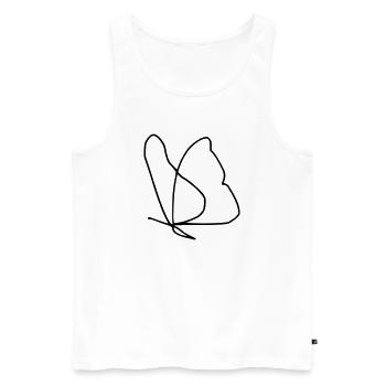 Butterfly - Men's Premium Organic Tank Top - white - Front - AI Model Male 178 light (178cm)