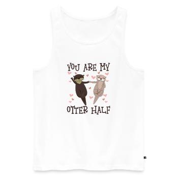 You Are My Otter Half Valentinstag - Männer Premium Bio Tank Top - Weiß - Vorne - Michal (187cm)