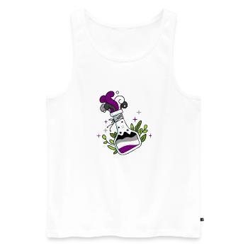 Asexual Potion Ace Pride - Men's Premium Organic Tank Top - white - Front - AI Model Male 178 light (178cm)