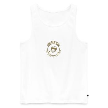 Führerschein bestanden Aus dem Weg - Männer Premium Bio Tank Top - Weiß - Vorne - Michal (187cm)