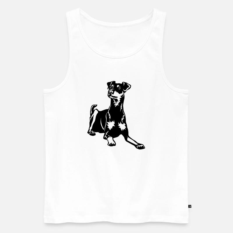 Deutscher Pinscher - Männer Premium Bio Tank Top - Weiß