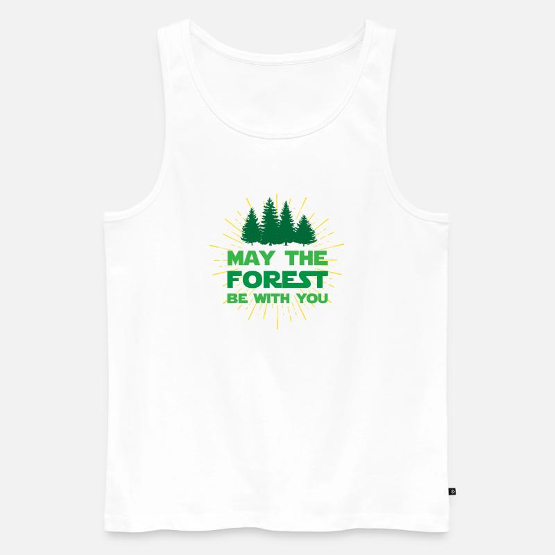 Que la forêt soit avec vous - Débardeur bio Premium Homme - blanc