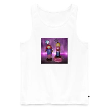 Glitzernde Fantasiefiguren Duo - Männer Premium Bio Tank Top - Weiß - Vorne - Michal (187cm)