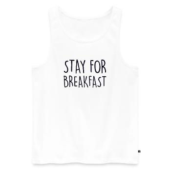 SÉJOUR POUR LE PETIT DÉJEUNER Frühstück - Débardeur bio Premium Homme - blanc - Devant - Michal (187cm)