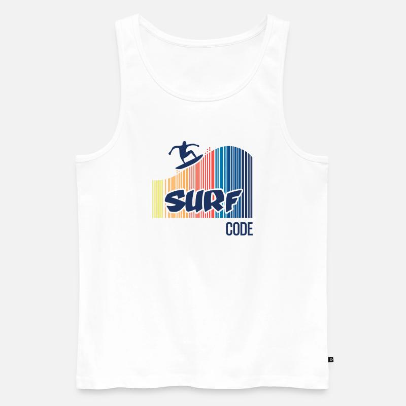 Surfcode - Männer Premium Bio Tank Top - Weiß