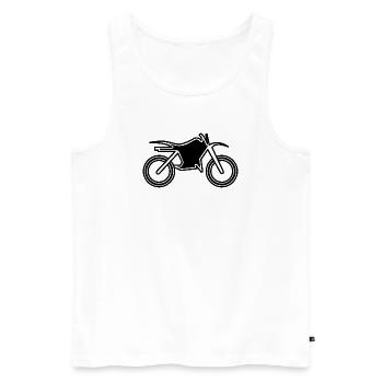 Illustration du logo du symbole Motocross Kids Symbol Emblème - Débardeur bio Premium Homme - blanc - Devant - Michal (187cm)