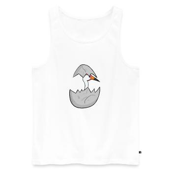 Grue pour bébé - Débardeur bio Premium Homme - blanc - Devant - Michal (187cm)