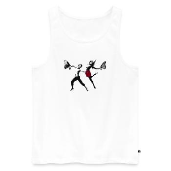Danse moderne - Débardeur bio Premium Homme - blanc - Devant - AI Model Male 178 light (178cm)