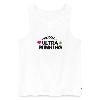 Ultra Running – Mon amour - Débardeur bio Premium Homme - blanc - Devant - Michal (187cm)