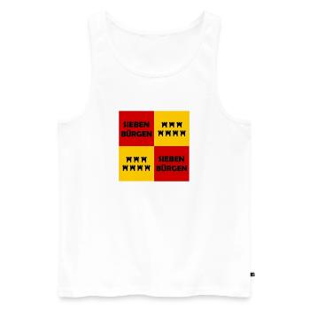Der Siebenbürger - Männer Premium Bio Tank Top - Weiß - Vorne - AI Model Male 178 light (178cm)