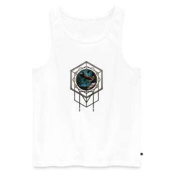 Awesome steampunk hammerhead shark - Men's Premium Organic Tank Top - white - Front - Michal (187cm)