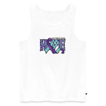 Hoffnung Mental Health Message - Männer Premium Bio Tank Top - Weiß - Vorne - AI Model Male 178 light (178cm)