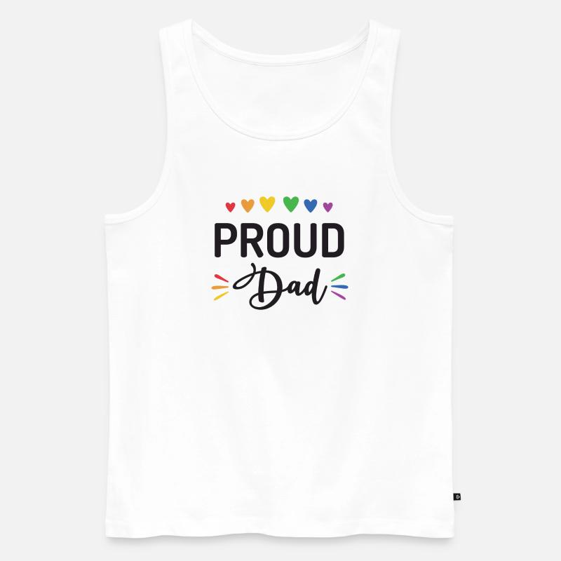 Stolzer Papa - Männer Premium Bio Tank Top - Weiß