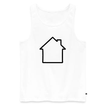 House simple logo - Men's Premium Organic Tank Top - white - Front - AI Model Male 178 light (178cm)