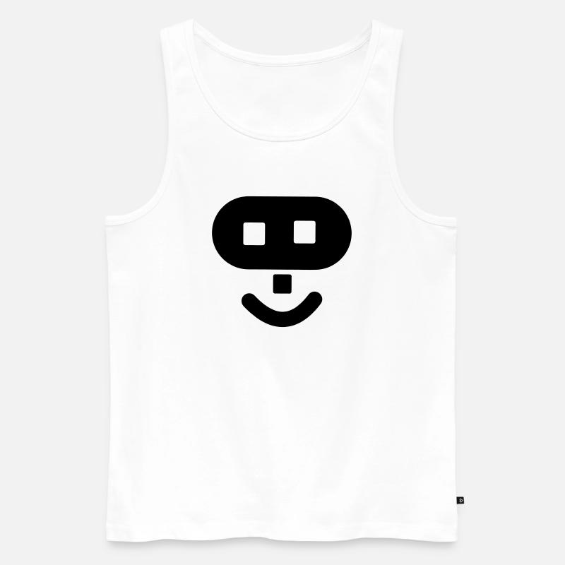 Hacker-Logo - Männer Premium Bio Tank Top - Weiß