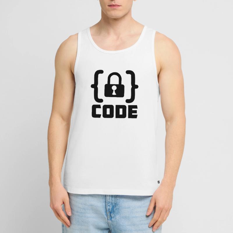 Code mit Sperrprogrammierer Männer Premium Bio Tank Top