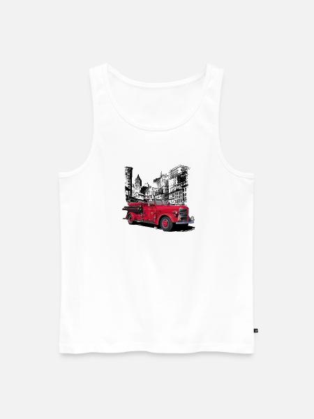 Fire engine New York 1930 - Men's Premium Organic Tank Top - white