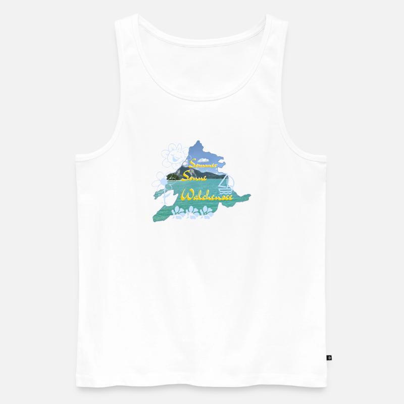 Sommer Sonne Walchensee - Männer Premium Bio Tank Top - Weiß