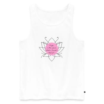 Yoga - Débardeur bio Premium Homme - blanc - Devant - Michal (187cm)