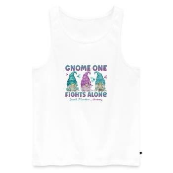 Gnome One Fights Suicide Prevention - Men's Premium Organic Tank Top - white - Front - AI Model Male 178 light (178cm)