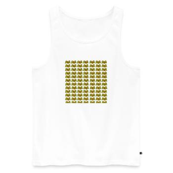 coole pfälzische motive, Weintrauben Weinblätter - Männer Premium Bio Tank Top - Weiß - Vorne - Michal (187cm)