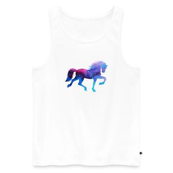 Cool Chevaux Islandais Cheval Amour Chevaux Galop - Débardeur bio Premium Homme - blanc - Devant - Michal (187cm)