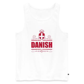DANOIS - DANEMARK - Débardeur bio Premium Homme - blanc - Devant - Michal (187cm)