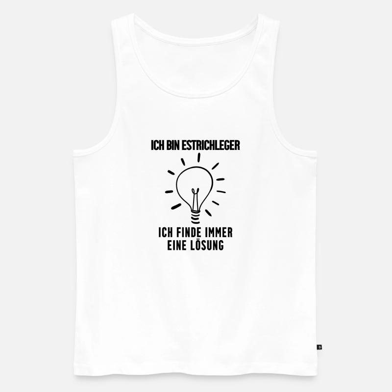 Estrichleger Beruf Ausbildung - Männer Premium Bio Tank Top - Weiß