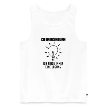 Ingenieurin Beruf Ausbildung - Männer Premium Bio Tank Top - Weiß - Vorne - Michal (187cm)