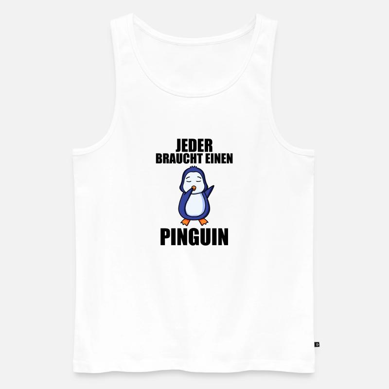Pinguin Pinguine - Männer Premium Bio Tank Top - Weiß