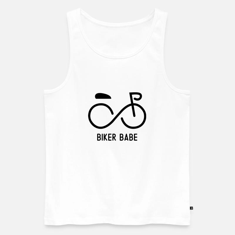 Biker Babe - Männer Premium Bio Tank Top - Weiß