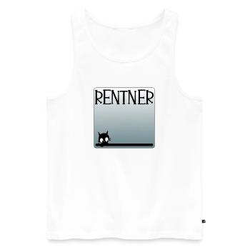 Abschiedsgeschenke für Rentner - Hauskater - Männer Premium Bio Tank Top - Weiß - Vorne - Michal (187cm)