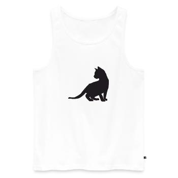 Kitten design - Men's Premium Organic Tank Top - white - Front - Michal (187cm)