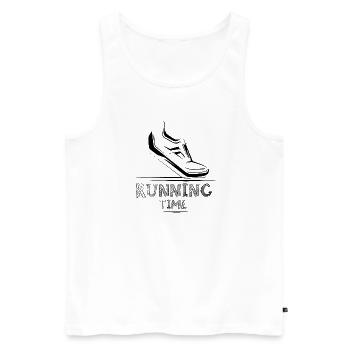 running time Symbol Schuh Läufer Illustration icon - Männer Premium Bio Tank Top - Weiß - Vorne - Michal (187cm)