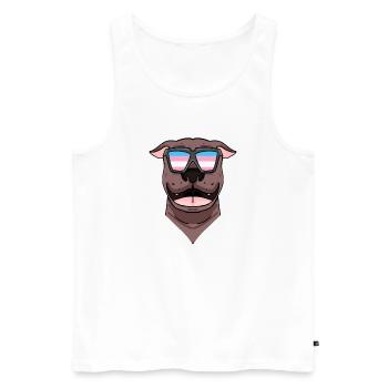 American Dog - Débardeur bio Premium Homme - blanc - Devant - Michal (187cm)