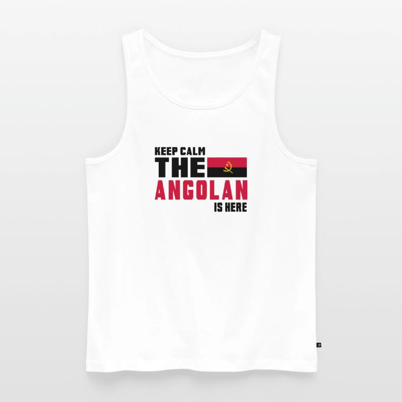Conception du drapeau Angola Keep Calm Débardeur bio Premium Homme