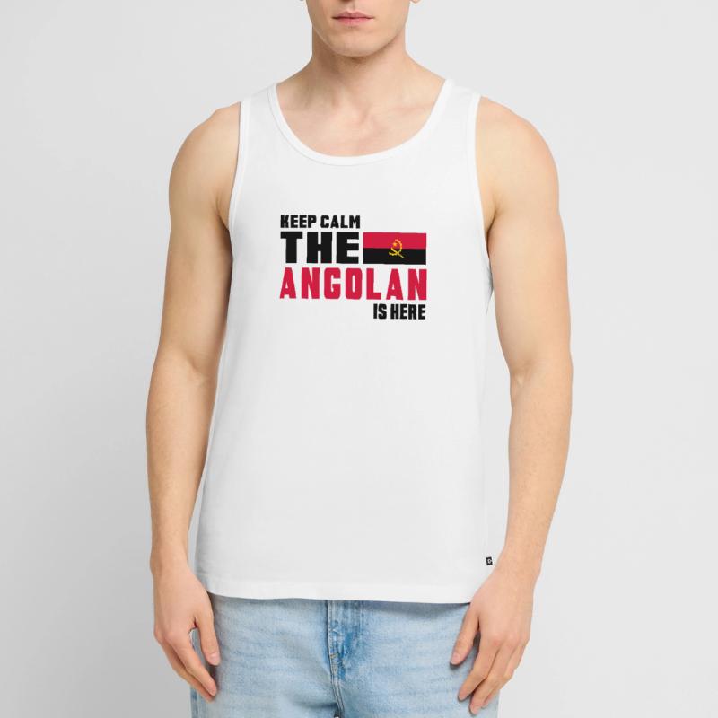 Conception du drapeau Angola Keep Calm Débardeur bio Premium Homme