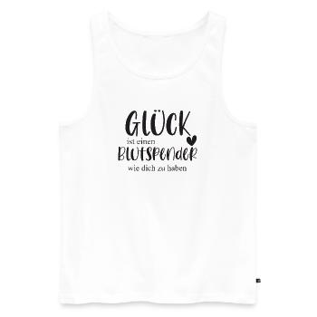 Blutspender Blutspende Ehrenamt Held Geschenk - Männer Premium Bio Tank Top - Weiß - Vorne - Michal (187cm)
