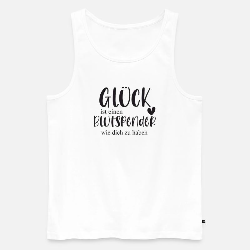 Blutspender Blutspende Ehrenamt Held Geschenk - Männer Premium Bio Tank Top - Weiß